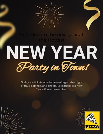 Free New Year's Eve Flyer Template to Edit Online