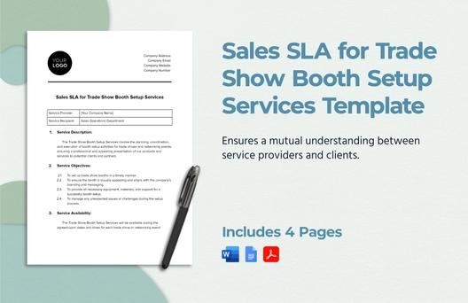Sales SLA for Trade Show Booth Setup Services Template