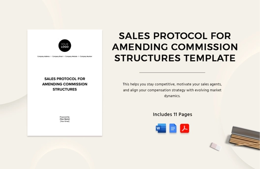 Sales Protocol for Amending Commission Structures Template