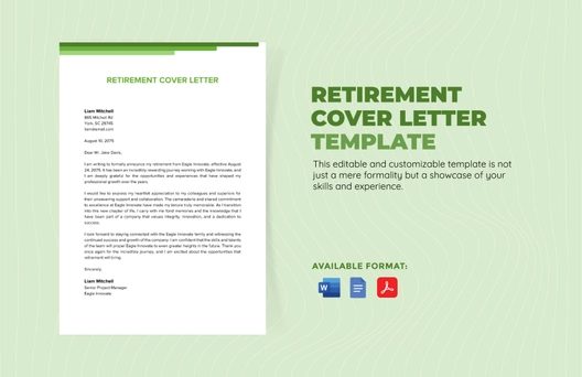 Retirement Cover Letter Template
