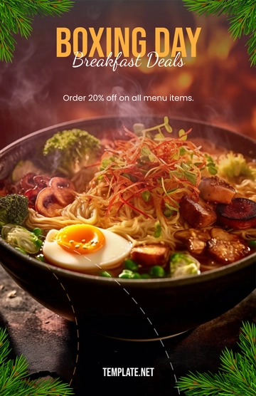 Free Boxing Day Restaurant Poster Template to Edit Online