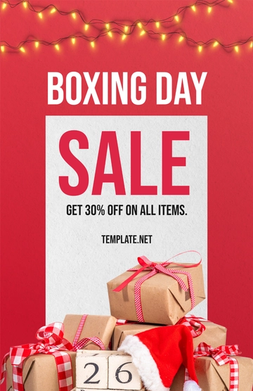 Free Boxing Day Sale Poster Template to Edit Online