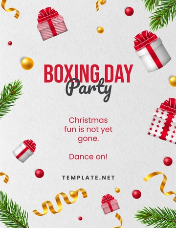Free Boxing Day Party Flyer Template to Edit Online