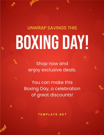 Free Boxing Day Minimal Flyer Template to Edit Online