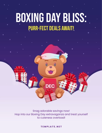Free Cute Boxing Day Flyer Template to Edit Online