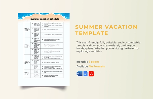 Summer Vacation Template