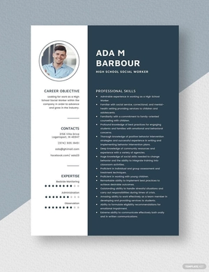 High School Social Worker Resume