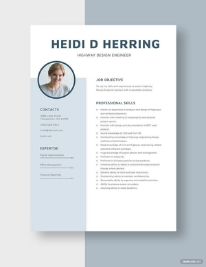 Highway Design Engineer Resume