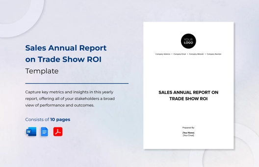 Sales Annual Report on Trade Show ROI Template