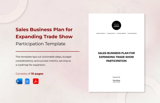 Sales Business Plan for Expanding Trade Show Participation Template