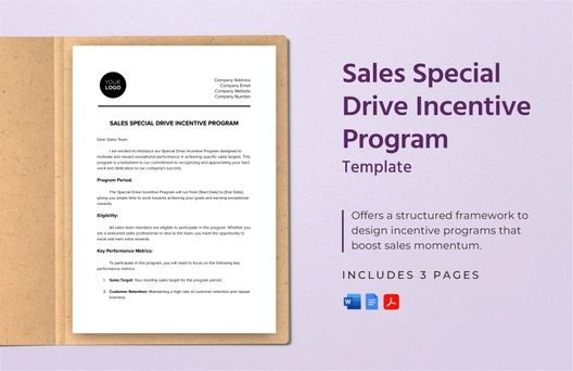 Sales Special Drive Incentive Program Template
