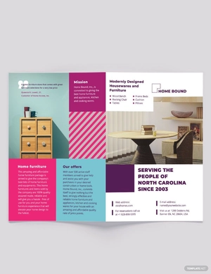 Furniture Bi-Fold Brochure Template