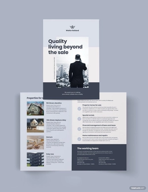 Realestate Development Investor Bi-fold Brochure Template