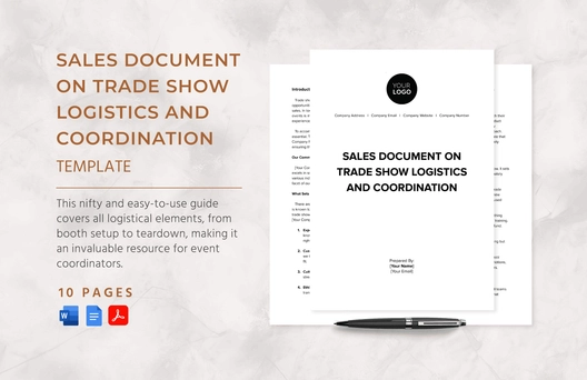 Sales Document on Trade Show Logistics and Coordination Template