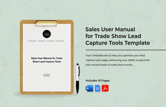 Sales User Manual for Trade Show Lead Capture Tools Template