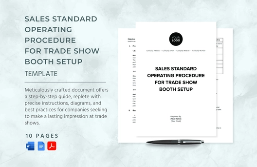 Sales Standard Operating Procedure for Trade Show Booth Setup Template