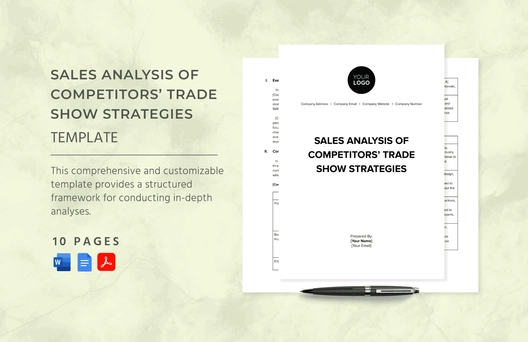 Sales Analysis of Competitors’ Trade Show Strategies Template Sales Analysis of Competitors’ Trade Show Strategies Template