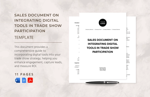 Sales Document on Integrating Digital Tools in Trade Show Participation Template