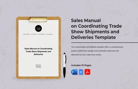 Sales Manual on Coordinating Trade Show Shipments and Deliveries Template