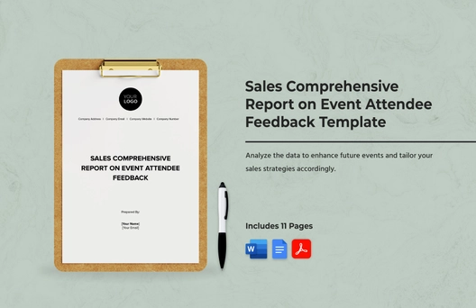 Sales Comprehensive Report on Event Attendee Feedback Template