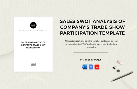 Sales SWOT Analysis of Company’s Trade Show Participation Template