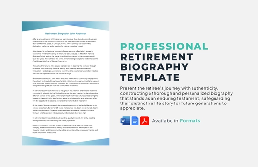 Retirement Biography Template