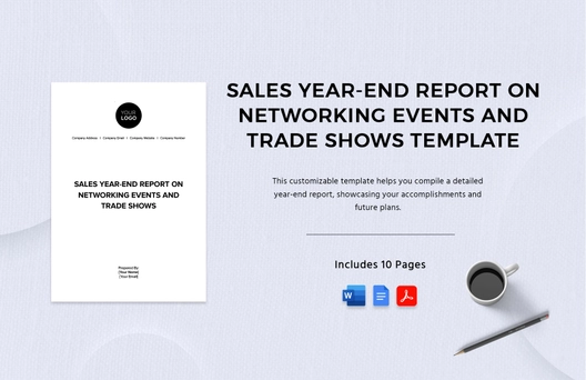 Sales Year-end Report on Networking Events and Trade Shows Template