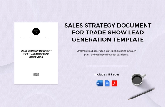 Sales Strategy Document for Trade Show Lead Generation Template