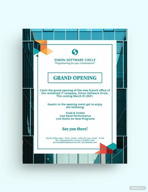 IT Company Grand Opening Flyer Template