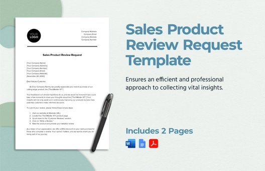 Sales Product Review Request Template Sales Product Review Request Template