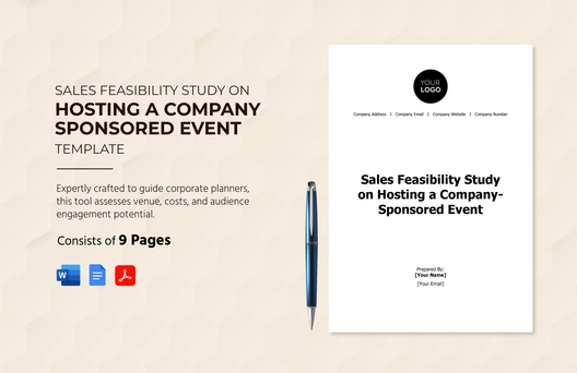 Sales Feasibility Study on Hosting a Company-Sponsored Event Template