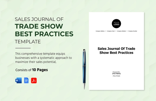 Sales Journal of Trade Show Best Practices Template
