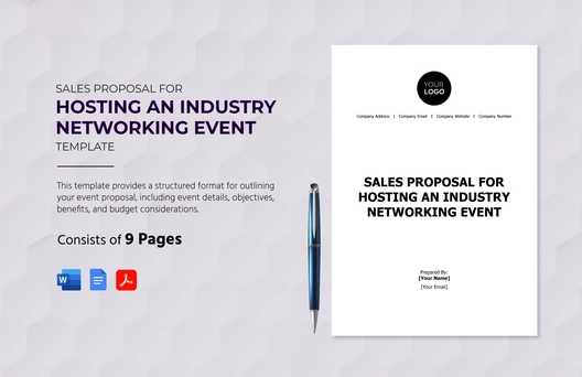 Sales Proposal for Hosting an Industry Networking Event Template