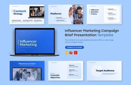 Influencer Marketing Campaign Brief Presentation Template