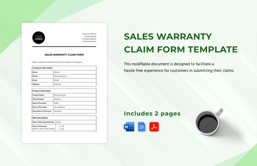 Sales Warranty Claim Form Template
