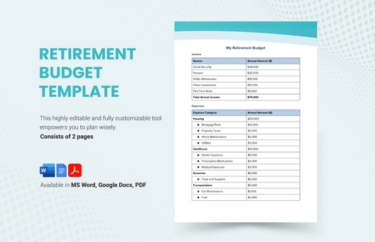 Retirement Budget Template