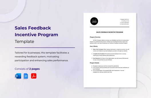 Sales Feedback Incentive Program Template
