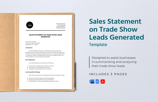 Sales Statement on Trade Show Leads Generated Template