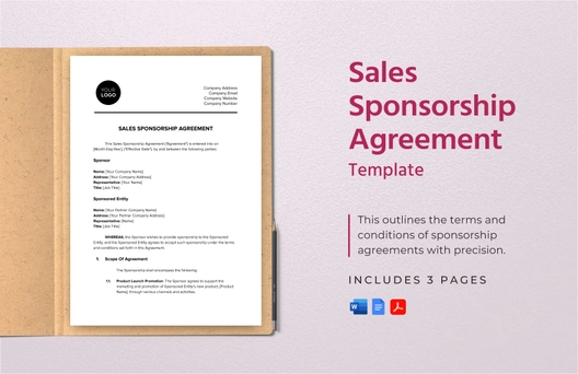 Sales Sponsorship Agreement Template Sales Sponsorship Agreement Template