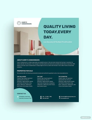 Apartment/Condo Sale Flyer Template