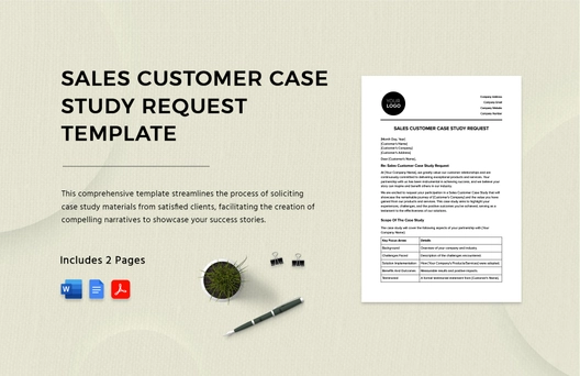 Sales Customer Case Study Request Template