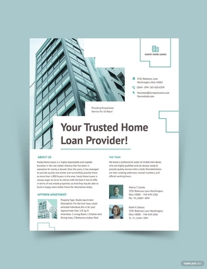 Home/House Loan Flyer Template