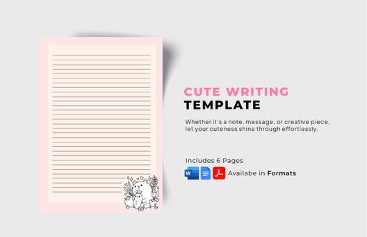 Cute Writing Template