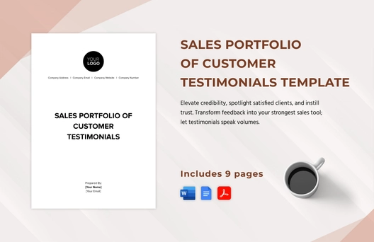 Sales Portfolio of Customer Testimonials Template