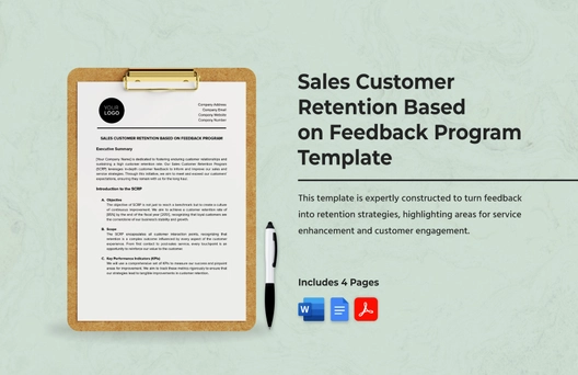 Sales Customer Retention Based on Feedback Program Template