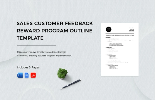 Sales Customer Feedback Reward Program Outline Template