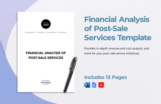 Financial Analysis of Post-Sale Services Template