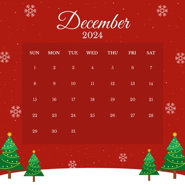 Free Christmas Calendar Template to Edit Online