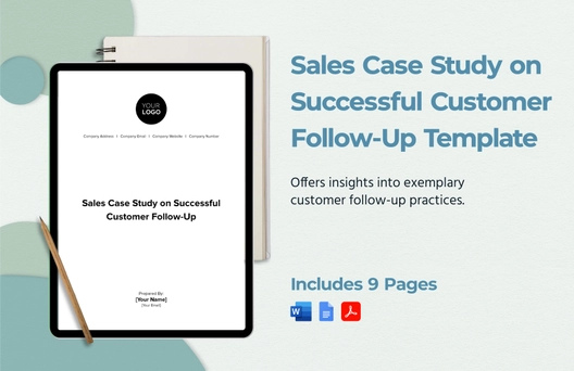 Sales Case Study on Successful Customer Follow-Up Template