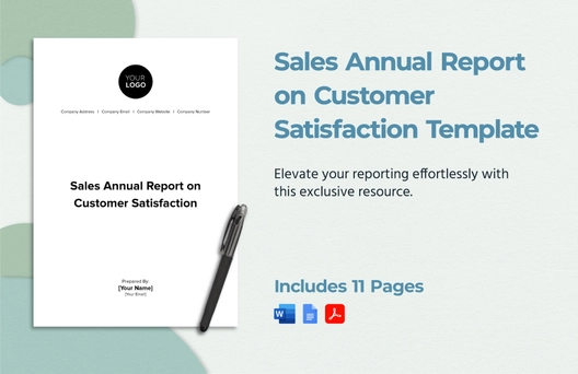 Sales Annual Report on Customer Satisfaction Template